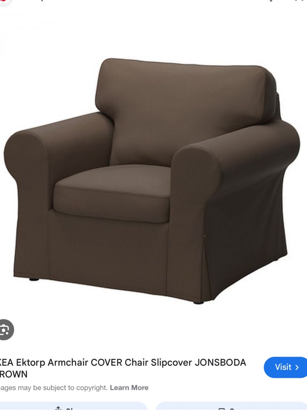 IKEA Ektorp Armchair Slipcover in Jonsboda Brown